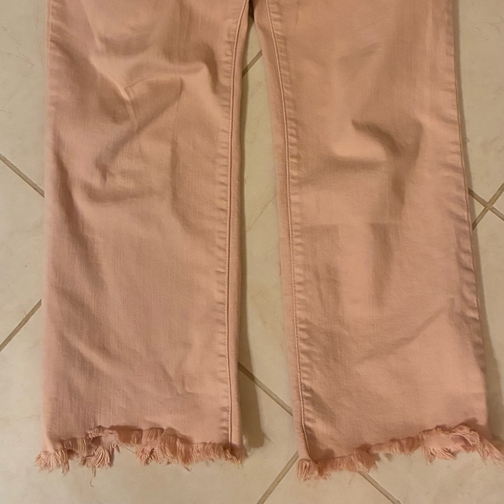 Sneak Peek Soft Pink Apparel with frayed hem
